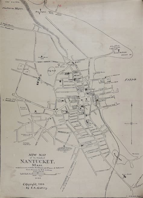 - Original Historical Map of Nantucket By E.K. Godfrey, 1882 - Rafael Osona Auctions Nantucket, MA