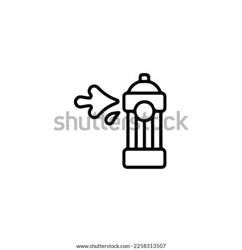 Fire Hydrant Flat Line Art Vector Stock Vector Royalty Free