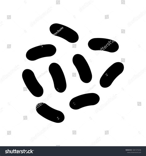 Probiotic Bacteria Good Microorganisms Concept Isolated Stock Vector