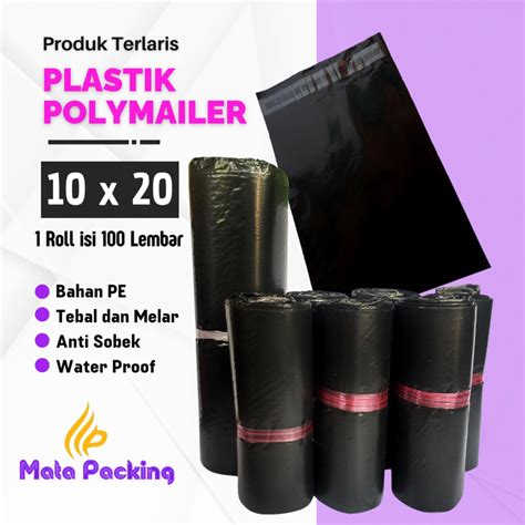 Jual PLASTIK PACKING POLYMAILER 10 X 20 POLIMER ISI 100 LEMBAR