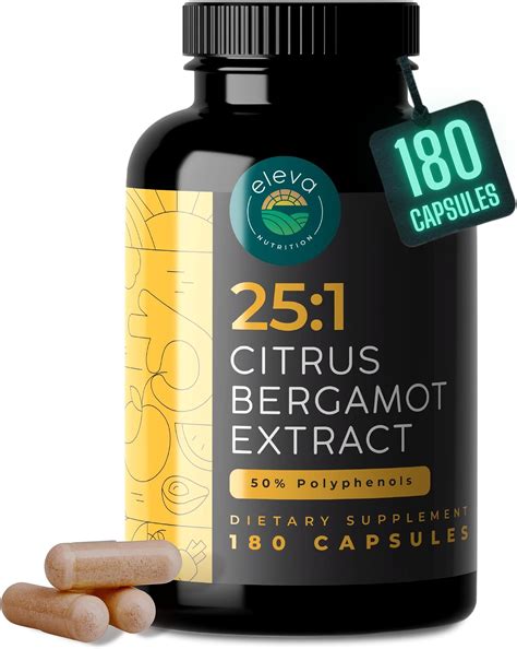 Citrus Bergamot Extract 1000mg Capsules — Organic 25 1