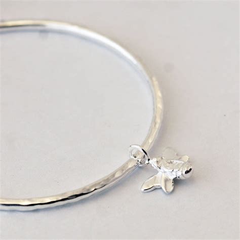 Bee Bangle In Sterling Silver By Heather Scott Jewellery