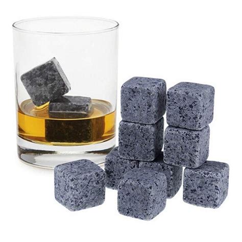 Buy Whiskey Rocks Premium Granite Whiskey Stones Set Black Pure