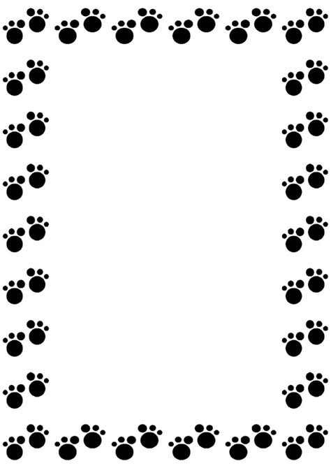 Paw Print Clip Art Border - ClipArt Best