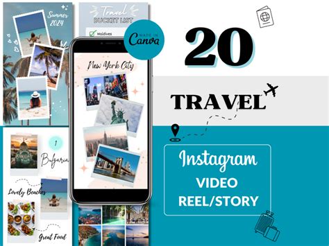 20 Travel Instagram Reels Video Templates - GraphiCarola