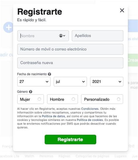 Cómo crear una cuenta de Facebook sin número de teléfono ni email