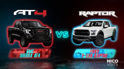 F150 Raptor VS Sierra AT4 Ford VS GMC YouTube