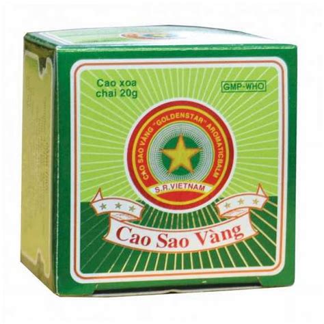 Cao Sao Vang Tiger Balm Golden Star Aromatic Vietnamese Ointment Cream ...