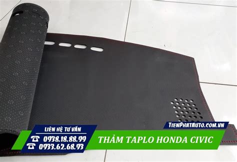 Thảm Taplo Honda Civic 2023 Loại Da Và Nhung Cao Cấp