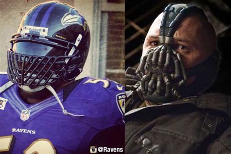 Ray Lewis Wears Bane Face Mask - ComicBook.com