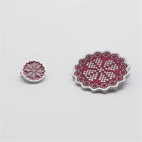 901 Tampuk Manggis Songket Enamel Kl Pewter