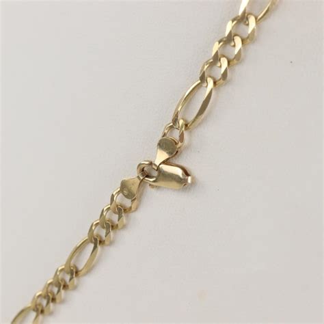 Kt Gold Figaro Chain Necklace Property Room