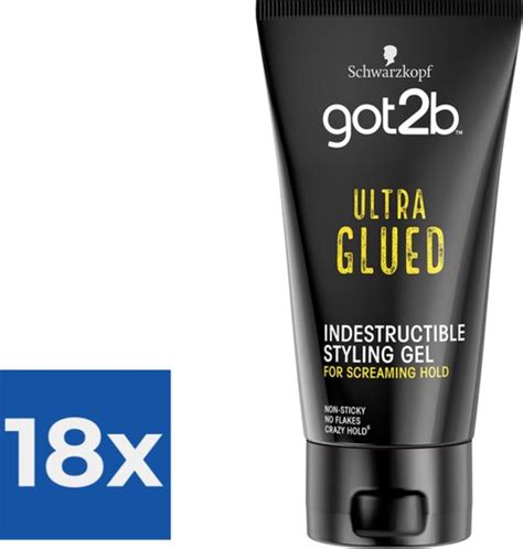 Schwarzkopf Got2b Ultra Glued Gel 150ml Voordeelverpakking 18 Stuks Bol