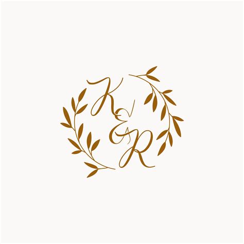 KR Initial Wedding Monogram Logo 15282810 Vector Art At Vecteezy