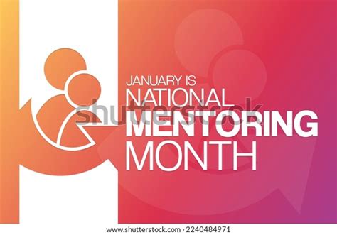 January National Mentoring Month Vector Illustration Stock Vector