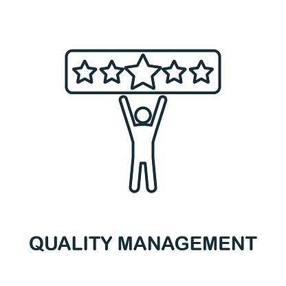 gaya garis besar ikon manajemen mutu ikon manajemen mutu kreatif garis