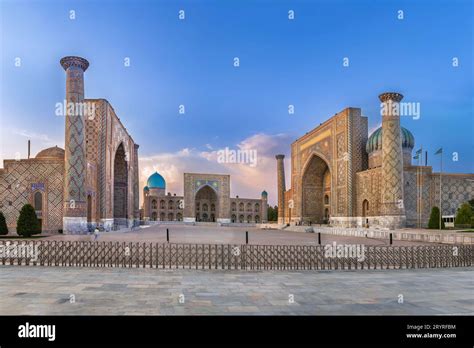 Registan Square Samarkand Uzbekistan Stock Photo Alamy