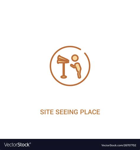 Site Seeing Place Concept Colored Icon Simple Vector Image