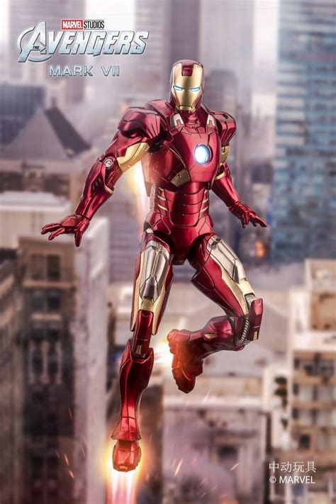 Zd Toys Iron Man Mark Vii 110 Scale Collectible Figure Light Up