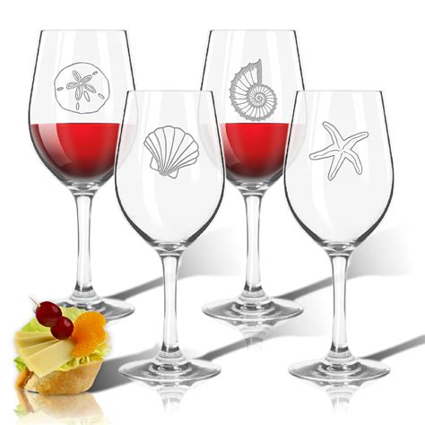 Carved Solutions Shell 4 Piece 12 Oz Plastic All Purpose Wine Glass