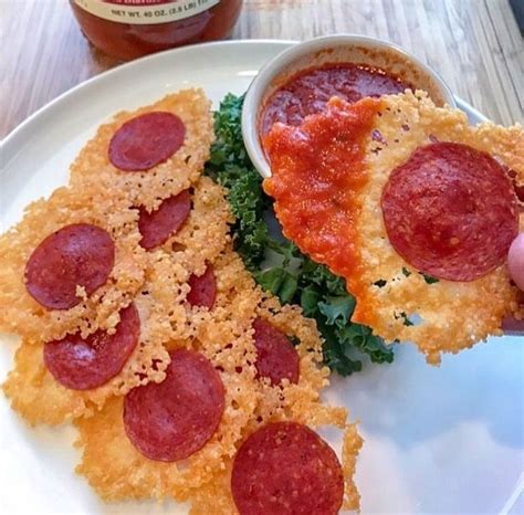 Pepperoni Cheese Crisps 🧀🍕🔥 Just Shredded Parmesan And A Slice Of Pepperoni How Simple Yet