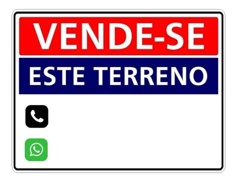 Placa De Sinalização Vende se Este Terreno Medidas 80x60cm à venda em