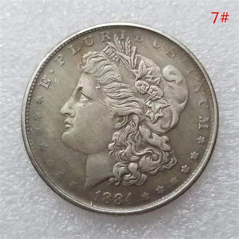 Kaufe 1Pc 1878 1887 Usa Morgan Silber Dollar 1 Gedenkmünzen Kopie