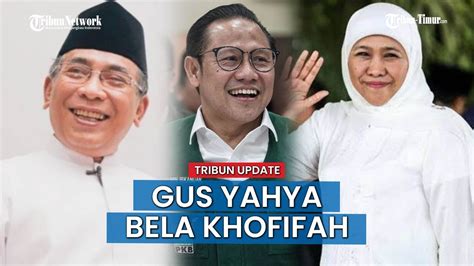 Kh Yahya Cholil Staquf Ketua Nu Ketawa Soal Cak Imin Sindir Khofifah