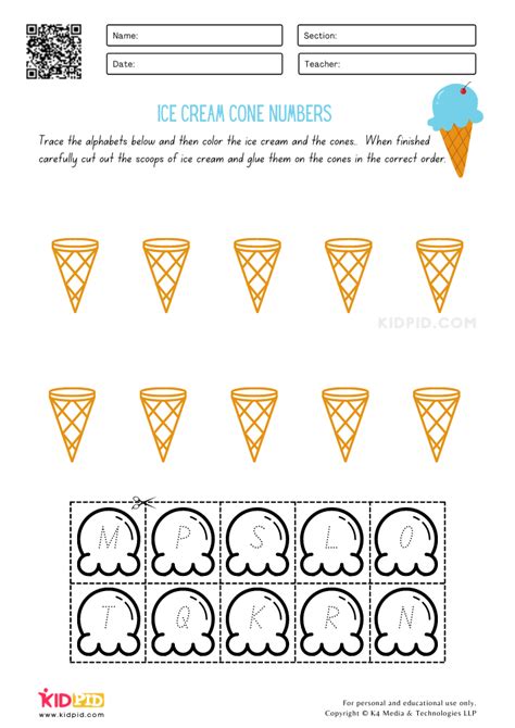 Ice Cream Cone Alphabet Order Printable Worksheets Kidpid