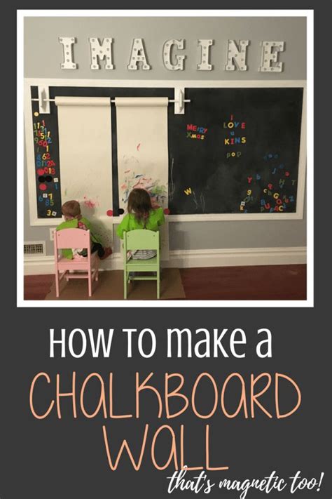 How To Make A Diy Chalkboard Wall Thats Magnetic Too Chalkboard