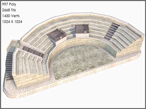 classic greek amphitheatre 3d model