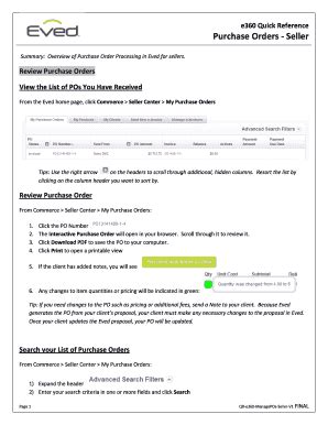 Fillable Online Purchase Orders Seller Fax Email Print Pdffiller
