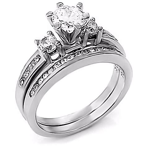 Lakoda Stunning 1 31ct Ice On Fire Cz 2 Piece Wedding Ring Set Sterling Silver Bridesmaid