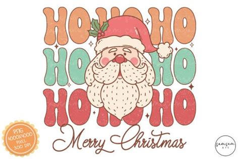 Merry Christmas Ho Ho Ho Png Sublimation Graphic By Samsam Art