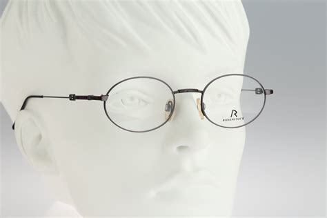 Rodenstock R 4132 F Vintage 90s Unique Gray Small Oval Etsy Vintage Eyeglasses Frames Oval