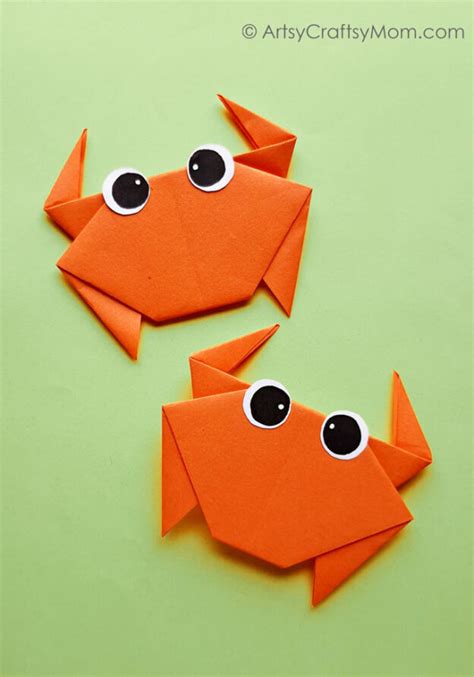 Cute and Easy Origami Crab Craft for Kids