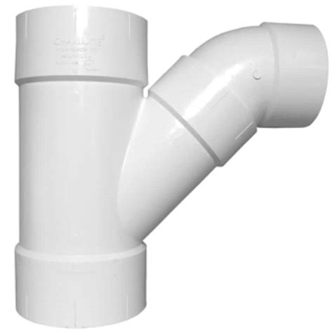 Charlotte Pipe 10 In X 10 In Dia Pvc Schedule 40 Hub Combo Wye Fitting At