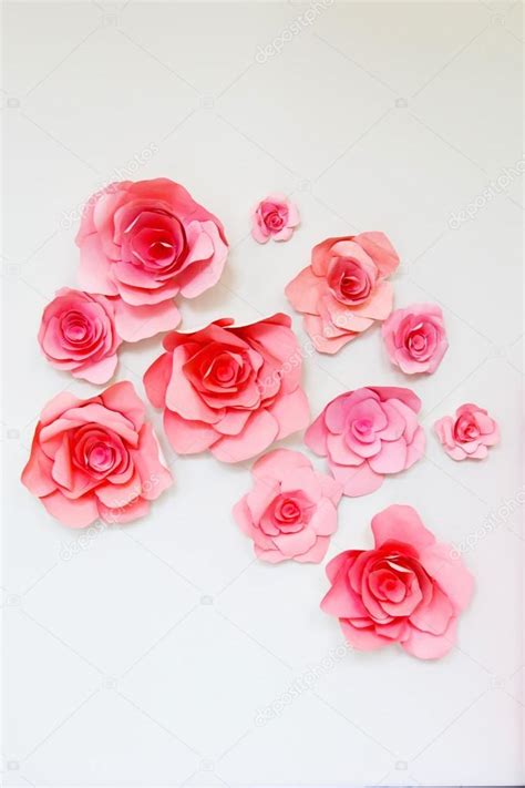 Paper pink decorative flowers — Stock Photo © GeniusKp #83542826