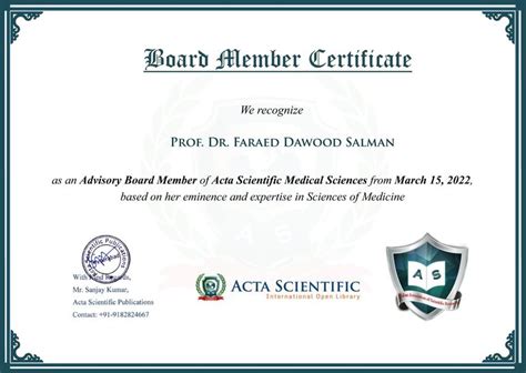 Pdf Board Member Certificate