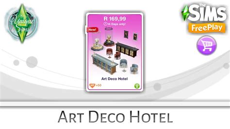 The Sims Freeplay Art Deco Hotel Pack Online Store Packs Youtube