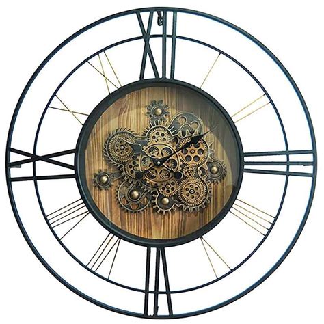 Reloj Redondo De Pared Estilo Industrial Relojes Decorativos