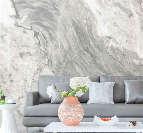 Natural Grey Marble wall mural - TenStickers