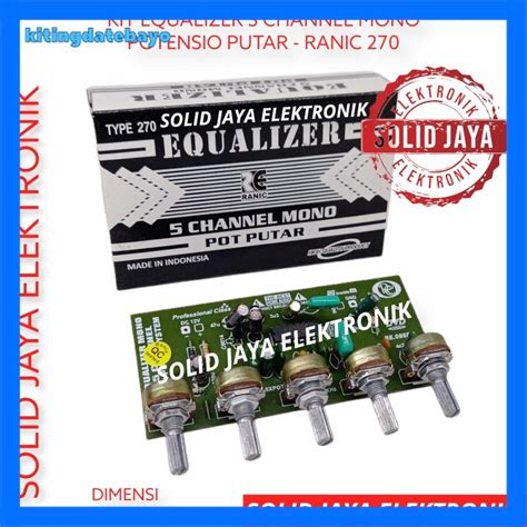 Jual Kit Equalizer Channel Mono Ch Potensio Putar Equaliser Ekualizer