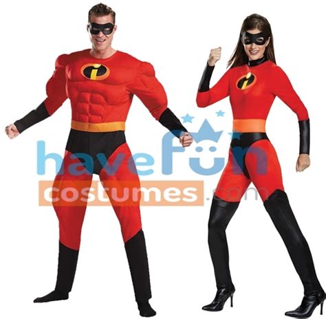 Couples Mr Incredible And Elastigirl Adult Costumes Have Fun Costumes