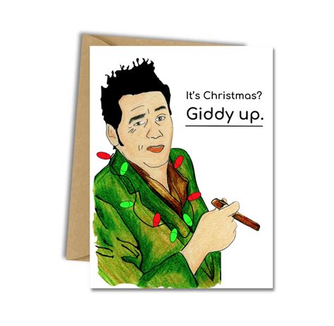 Kramer Christmas Card, Seinfeld Christmas Card - Etsy