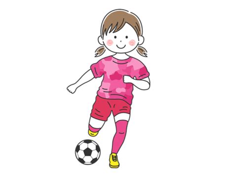 サッカー選手の女性の無料イラスト イラストセンター