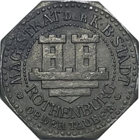 5 Pfennig Rothenburg Ob Der Tauber Ciudad De Rothenburg Ob Der