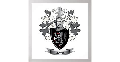 Lewis Family Crest Coat of Arms Poster | Zazzle