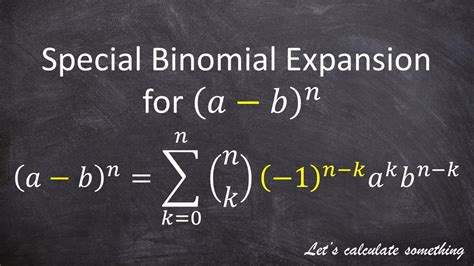 Binomial Theorem The Difference Of Two Terms To The Nth Power Stop