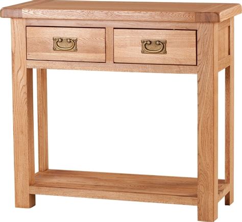 Sandshill Solid Oak 2 Drawer Console Table | Console table, Solid oak ...